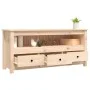 Mueble de TV de madera maciza de pino 114x35x52 cm de vidaXL, Muebles TV - Ref: Foro24-821502, Precio: 103,56 €, Descuento: %