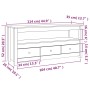 Mueble de TV de madera maciza de pino 114x35x52 cm de vidaXL, Muebles TV - Ref: Foro24-821502, Precio: 87,88 €, Descuento: %