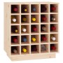 Botellero de madera maciza de pino 55,5x34x61 cm de vidaXL, Armarios para vino y licores - Ref: Foro24-821527, Precio: 104,97...