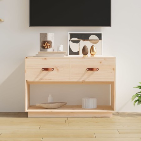 Mueble de TV de madera maciza de pino 90x40x60 cm de vidaXL, Muebles TV - Ref: Foro24-821522, Precio: 82,46 €, Descuento: %