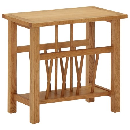 Mesa revistero madera maciza de roble 45x27x42 cm en Mesas auxiliares | Comprar online en Foru.es