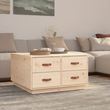 Mesa de centro de madera maciza de pino 80x80x45 cm de vidaXL, Mesas de centro - Ref: Foro24-821517, Precio: 133,06 €, Descue...