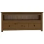 Mueble de TV madera maciza de pino marrón miel 114x35x52 cm de vidaXL, Muebles TV - Ref: Foro24-821505, Precio: 90,23 €, Desc...