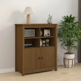 Aparador de madera maciza de pino marrón miel 83x41,5x100 cm de vidaXL, Aparadores - Ref: Foro24-821515, Precio: 112,74 €, De...