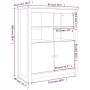 Aparador de madera maciza de pino marrón miel 83x41,5x100 cm de vidaXL, Aparadores - Ref: Foro24-821515, Precio: 112,74 €, De...