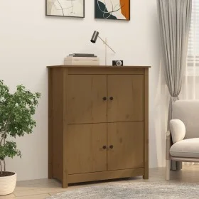 Aparador de madera maciza de pino marrón miel 83x41,5x100 cm de vidaXL, Aparadores - Ref: Foro24-821510, Precio: 109,37 €, De...