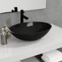 Lavabo de vidrio negro 50x37x14 cm de vidaXL, Lavabos - Ref: Foro24-345249, Precio: 64,77 €, Descuento: %
