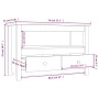 Mueble de TV de madera maciza de pino negro 79x35x52 cm de vidaXL, Muebles TV - Ref: Foro24-821501, Precio: 92,42 €, Descuent...