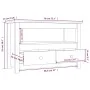 Mueble de TV de madera maciza de pino negro 79x35x52 cm de vidaXL, Muebles TV - Ref: Foro24-821501, Precio: 91,22 €, Descuent...