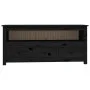 Mueble de TV de madera maciza de pino negro 114x35x52 cm de vidaXL, Muebles TV - Ref: Foro24-821506, Precio: 115,77 €, Descue...