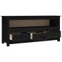 Mueble de TV de madera maciza de pino negro 114x35x52 cm de vidaXL, Muebles TV - Ref: Foro24-821506, Precio: 115,77 €, Descue...