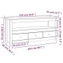 Mueble de TV de madera maciza de pino negro 114x35x52 cm de vidaXL, Muebles TV - Ref: Foro24-821506, Precio: 115,77 €, Descue...