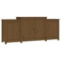 Aparador de madera maciza de pino marrón miel 164x37x68 cm de vidaXL, Aparadores - Ref: Foro24-821495, Precio: 207,08 €, Desc...