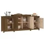 Aparador de madera maciza de pino marrón miel 164x37x68 cm de vidaXL, Aparadores - Ref: Foro24-821495, Precio: 204,43 €, Desc...