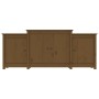 Aparador de madera maciza de pino marrón miel 164x37x68 cm de vidaXL, Aparadores - Ref: Foro24-821495, Precio: 207,08 €, Desc...