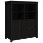 Aparador de madera maciza de pino negro 83x41,5x100 cm de vidaXL, Aparadores - Ref: Foro24-821516, Precio: 134,60 €, Descuent...