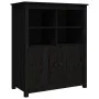 Aparador de madera maciza de pino negro 83x41,5x100 cm de vidaXL, Aparadores - Ref: Foro24-821516, Precio: 133,09 €, Descuent...