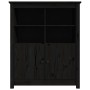 Aparador de madera maciza de pino negro 83x41,5x100 cm de vidaXL, Aparadores - Ref: Foro24-821516, Precio: 134,60 €, Descuent...