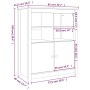 Aparador de madera maciza de pino negro 83x41,5x100 cm de vidaXL, Aparadores - Ref: Foro24-821516, Precio: 134,60 €, Descuent...