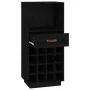 Botellero de madera maciza de pino negro 45x34x100 cm de vidaXL, Armarios para vino y licores - Ref: Foro24-821536, Precio: 1...