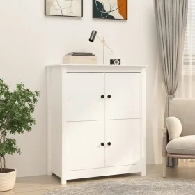 Solid white pine wood sideboard 83x41.5x100 cm by vidaXL, Sideboards - Ref: Foro24-821508, Price: 141,79 €, Discount: %
