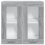 Armario colgante vidrio madera gris Sonoma 60x31x60 cm de vidaXL, Armarios de cocina - Ref: Foro24-815121, Precio: 52,70 €, D...
