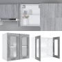 Armario colgante vidrio madera gris Sonoma 60x31x60 cm de vidaXL, Armarios de cocina - Ref: Foro24-815121, Precio: 52,70 €, D...