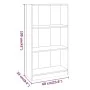 Estantería de madera contrachapada roble marrón 60x24x109cm de vidaXL, Librerías y estanterías - Ref: Foro24-815089, Precio: ...