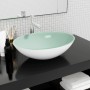 Lavabo de vidrio blanco 50x37x14 cm de vidaXL, Lavabos - Ref: Foro24-345255, Precio: 73,87 €, Descuento: %