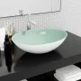 White glass sink 50x37x14 cm by vidaXL, Sinks - Ref: Foro24-345255, Price: 72,68 €, Discount: %