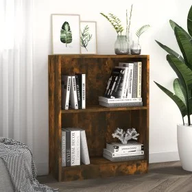 Estantería madera de ingeniería roble ahumado 60x24x76 cm de vidaXL, Librerías y estanterías - Ref: Foro24-815084, Precio: 32...