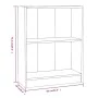 Estantería madera de ingeniería roble ahumado 60x24x76 cm de vidaXL, Librerías y estanterías - Ref: Foro24-815084, Precio: 32...