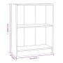Estantería madera de ingeniería roble ahumado 60x24x76 cm de vidaXL, Librerías y estanterías - Ref: Foro24-815084, Precio: 32...