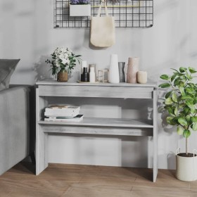 Mesa consola madera contrachapada gris Sonoma 102x30x80 cm de vidaXL, Mesas auxiliares - Ref: Foro24-815220, Precio: 44,78 €,...