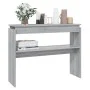 Gray Sonoma plywood console table 102x30x80 cm by vidaXL, Side tables - Ref: Foro24-815220, Price: 44,13 €, Discount: %