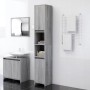 Armario de baño madera contrachapada gris Sonoma 30x30x183,5 cm de vidaXL, Muebles de baño - Ref: Foro24-815109, Precio: 75,0...