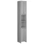 Armario de baño madera contrachapada gris Sonoma 30x30x183,5 cm de vidaXL, Muebles de baño - Ref: Foro24-815109, Precio: 74,1...