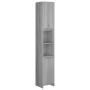 Armario de baño madera contrachapada gris Sonoma 30x30x183,5 cm de vidaXL, Muebles de baño - Ref: Foro24-815109, Precio: 75,0...