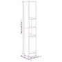 Armario de baño madera contrachapada gris Sonoma 30x30x183,5 cm de vidaXL, Muebles de baño - Ref: Foro24-815109, Precio: 74,1...