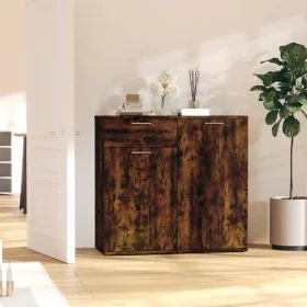 Smoked oak plywood sideboard 80x36x75 cm by vidaXL, Sideboards - Ref: Foro24-815489, Price: 67,80 €, Discount: %