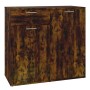 Aparador madera contrachapada roble ahumado 80x36x75 cm de vidaXL, Aparadores - Ref: Foro24-815489, Precio: 72,29 €, Descuent...