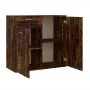 Smoked oak plywood sideboard 80x36x75 cm by vidaXL, Sideboards - Ref: Foro24-815489, Price: 67,80 €, Discount: %