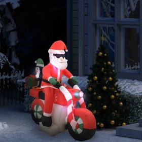 Papá Noel inflable navideño en moto LED IP44 160 cm en Decoración Festiva y Estacional | Comprar online en Foru.es