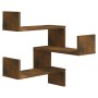 Estantería de esquina de pared roble ahumado 40x40x50 cm de vidaXL, Estantes y estanterías - Ref: Foro24-815204, Precio: 24,6...