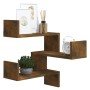 Estantería de esquina de pared roble ahumado 40x40x50 cm de vidaXL, Estantes y estanterías - Ref: Foro24-815204, Precio: 24,6...
