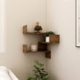 Estantería de esquina de pared roble ahumado 40x40x50 cm de vidaXL, Estantes y estanterías - Ref: Foro24-815204, Precio: 24,6...