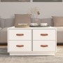 Mesa de centro de madera maciza de pino blanco 80x80x45 cm de vidaXL, Mesas de centro - Ref: Foro24-821518, Precio: 128,96 €,...