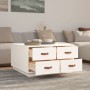 Mesa de centro de madera maciza de pino blanco 80x80x45 cm de vidaXL, Mesas de centro - Ref: Foro24-821518, Precio: 128,96 €,...