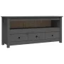 Mueble de TV de madera maciza de pino gris 114x35x52 cm de vidaXL, Muebles TV - Ref: Foro24-821504, Precio: 115,83 €, Descuen...