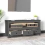 Mueble de TV de madera maciza de pino gris 114x35x52 cm de vidaXL, Muebles TV - Ref: Foro24-821504, Precio: 115,83 €, Descuen...
